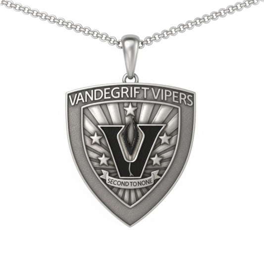 Vandegrift High School Shields Pendant (Vipers)-Sterling Silver 925