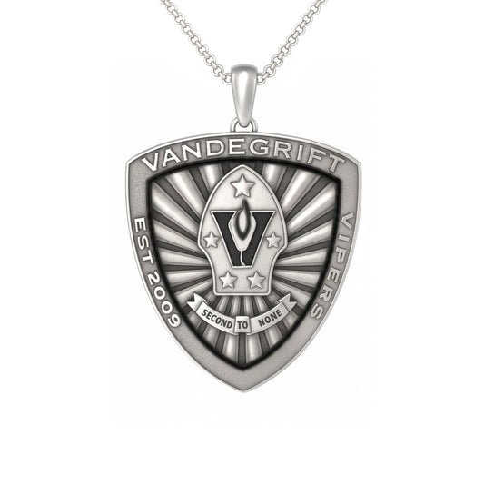 Vandegrift High School Shields Pendant (Vipers)-Sterling Silver 925