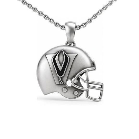 Vandegrift High School Helmet Oxidized Pendant (Vipers) – Sterling Silver 925