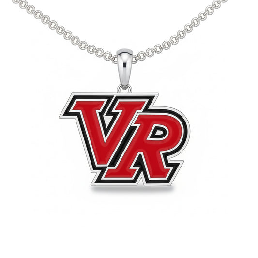Vista Ridge High School “VR” Logo Pendant (Rangers)-Sterling Silver 925