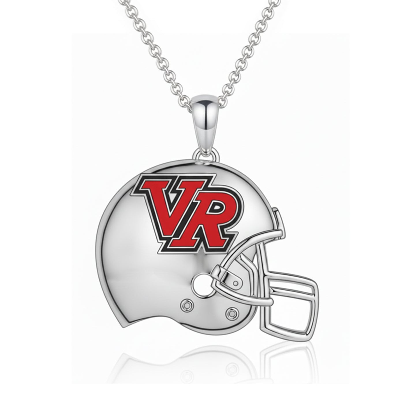 Vista Ridge High School Helmet “VR” Logo Pendant (Rangers) – Sterling Silver 925