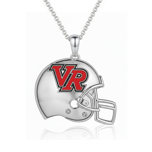 Vista Ridge High School Helmet “VR” Logo Pendant (Rangers) – Sterling Silver 925