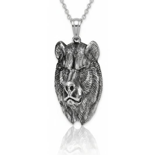 Glenn High School Exclusive Mascot Pendant (Grizzlies) –Sterling Silver 925