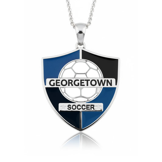 Georgetown High School Shield Pendant (Eagles)-Sterling Silver 925