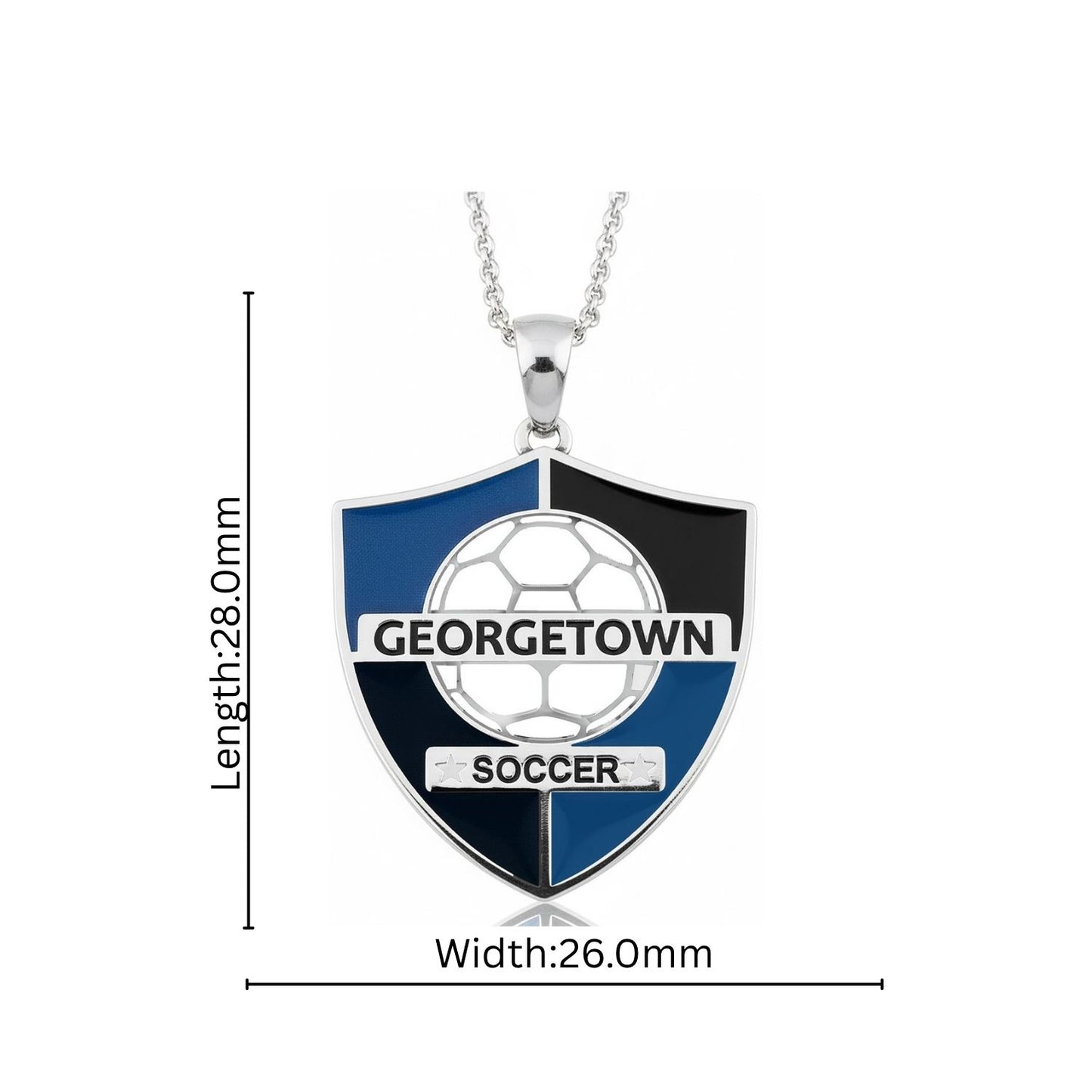 Georgetown High School Soccer Shield Pendant (Eagles)