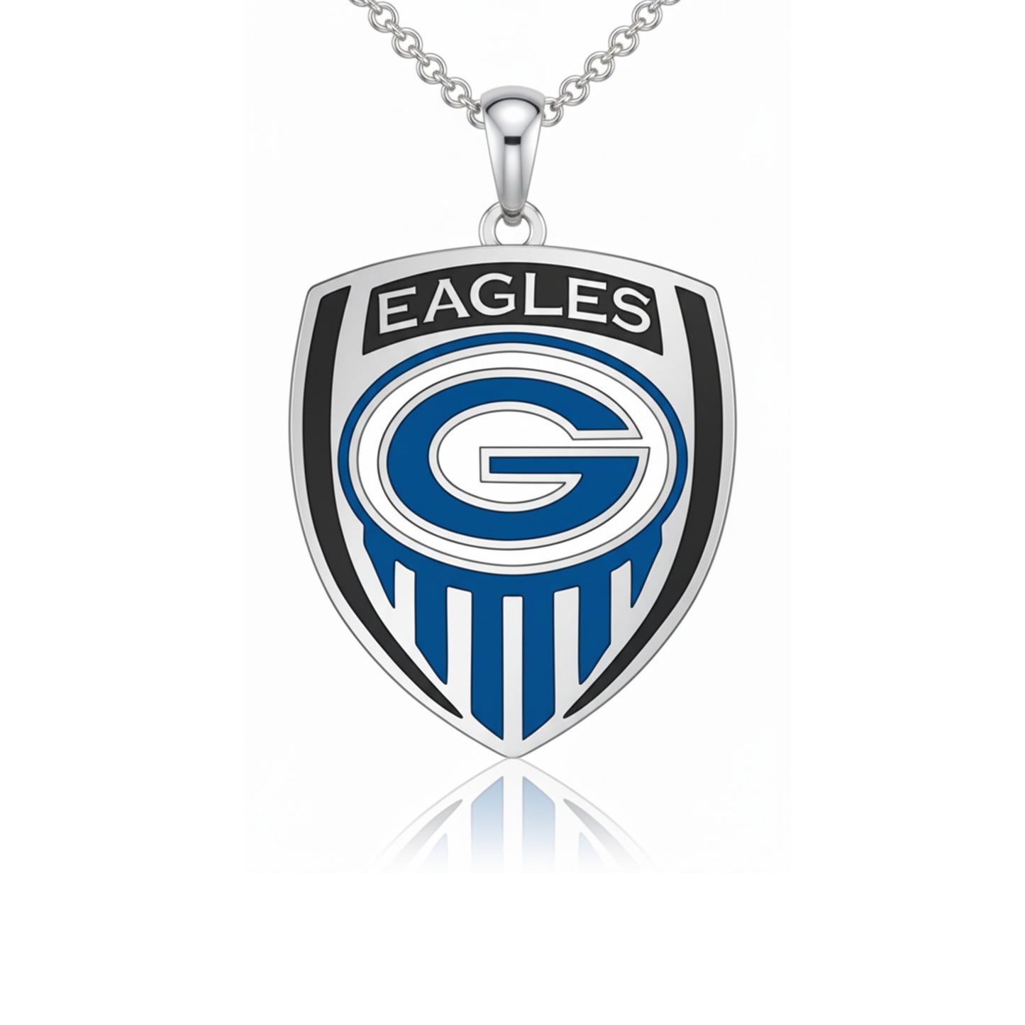 Georgetown High School Shield Pendant (Eagles)-Sterling Silver 925