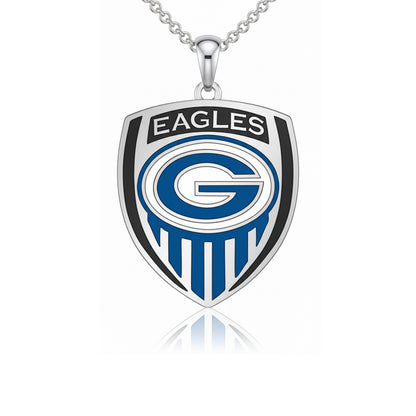 Georgetown High School Shield With Enamel Pendant (Eagles)