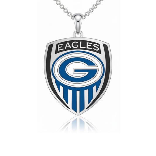 Georgetown High School Shield Pendant (Eagles)-Sterling Silver 925