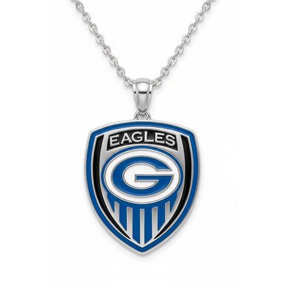 Georgetown High School "G" Logo With Enamel Shield Pendant (Eagles)