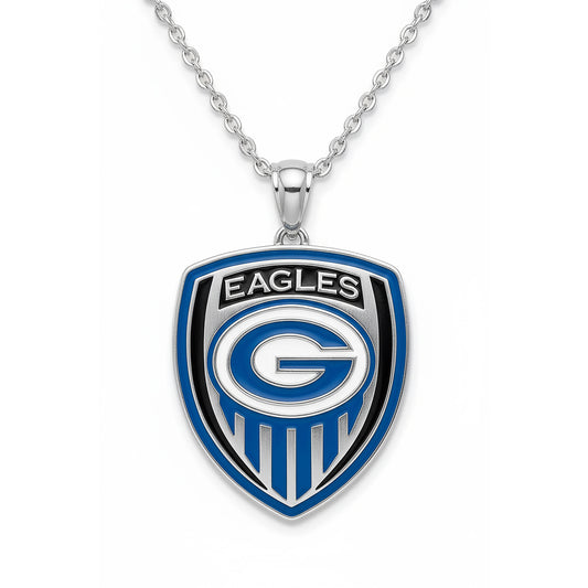 Georgetown High School Shield Pendant (Eagles)-Sterling Silver 925