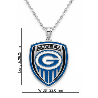 Georgetown High School "G" Logo With Enamel Shield Pendant (Eagles)