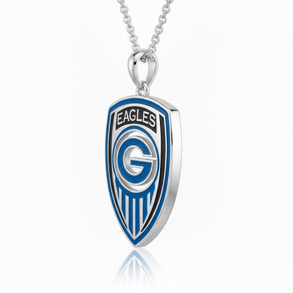 Georgetown High School "G" Logo With Enamel Shield Pendant (Eagles)