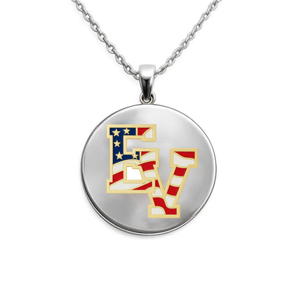 East View High School “EV” Logo Circle Pendant (Patriots)