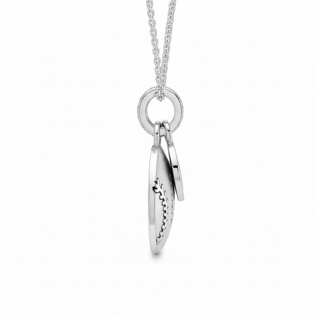 Baseball Pendant – Ball With Zircon & Number “11” Design