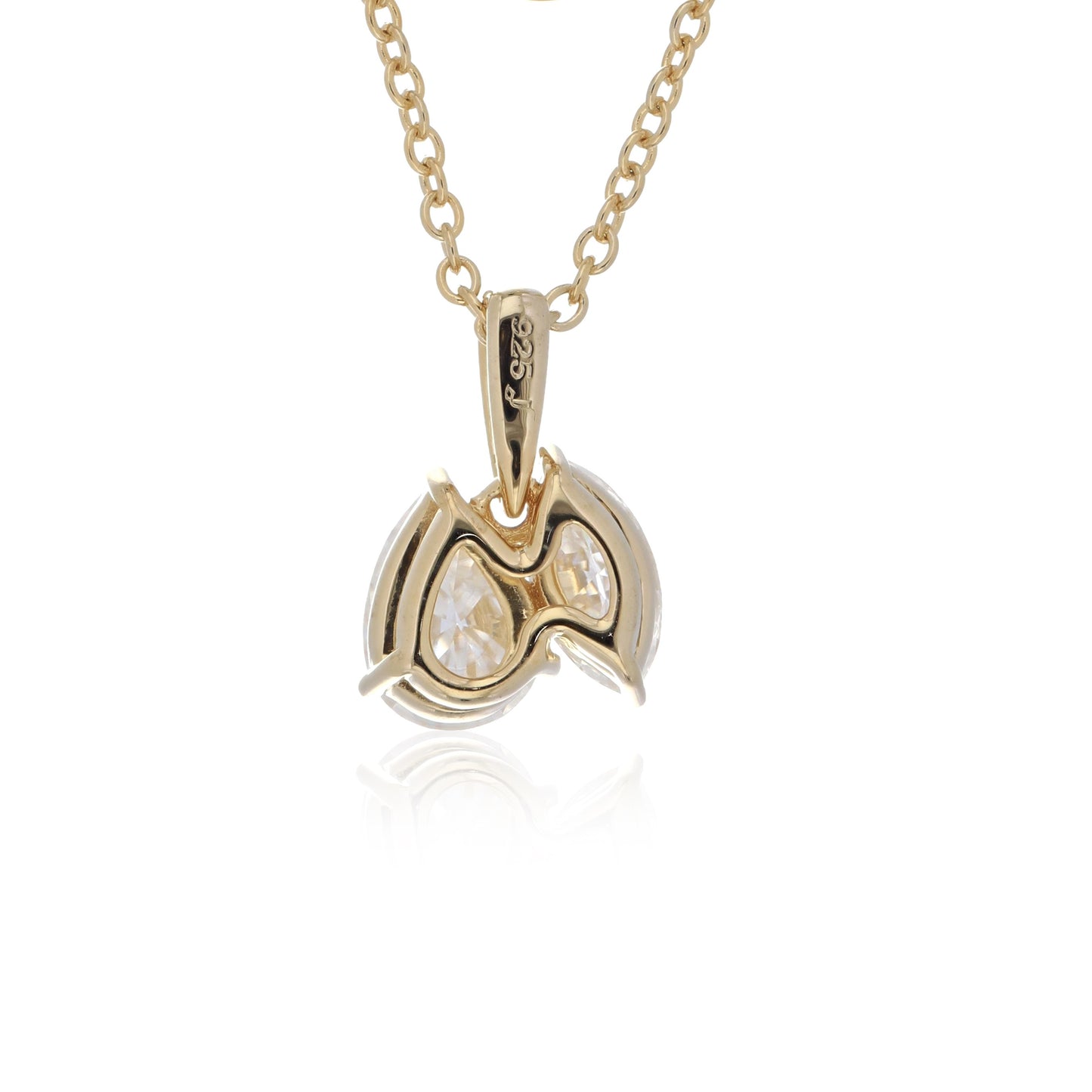 Moissanite 1.10 ctw Pendant in Yellow Gold-Plated Sterling Silver