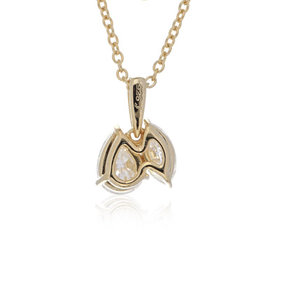 Moissanite 1.10 ctw Pendant in Yellow Gold-Plated Sterling Silver