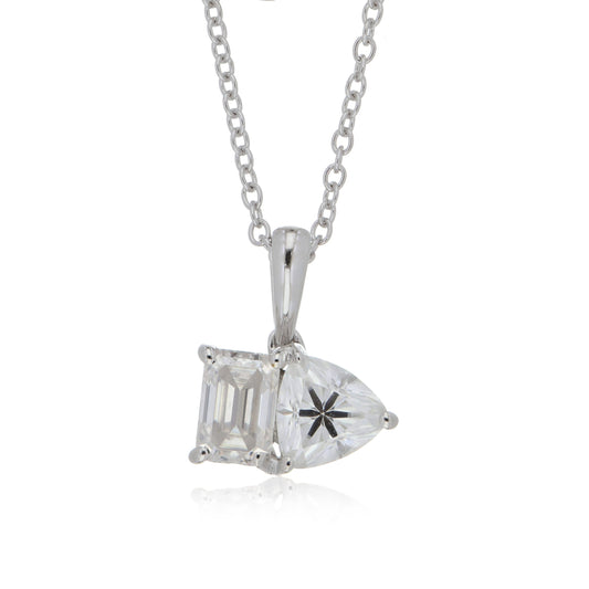 Moissanite 1.47ctw Pendant in Sterling Silver