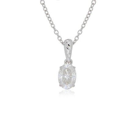 Moissanite 0.84 cwt. Pendant in Sterling Silver