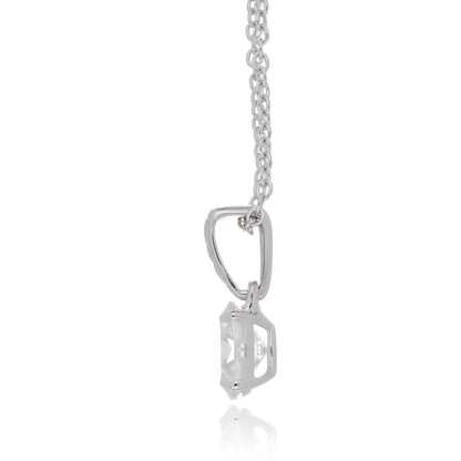 Moissanite 0.84 cwt. Pendant in Sterling Silver