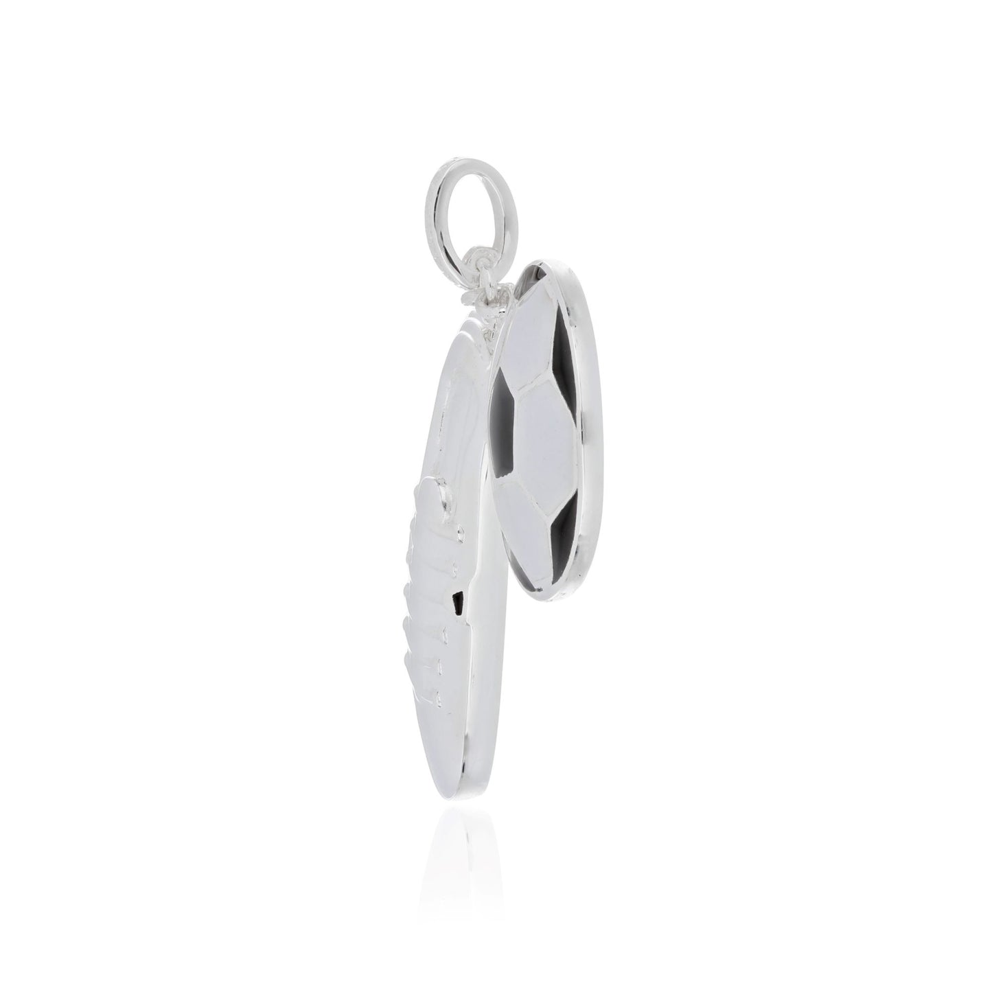 Soccer Sports Pendant – Soccer Shoe & Ball Design –Sterling Silver 925