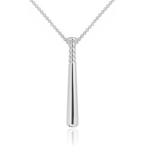Baseball Pendant – Bat Design – Sterling Silver 925