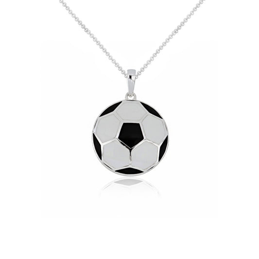 Soccer Ball Pendant – Sports Design – Sterling Silver 925