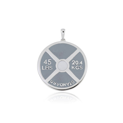 Barbell Sports Pendant – Gym/Fitness Design – Sterling Silver 925