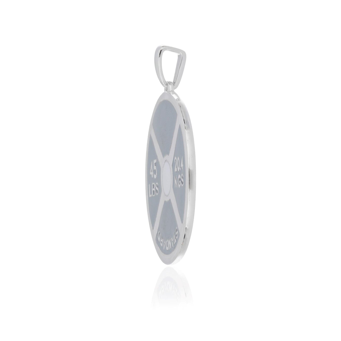 Barbell Sports Pendant – Gym/Fitness Design – Sterling Silver 925