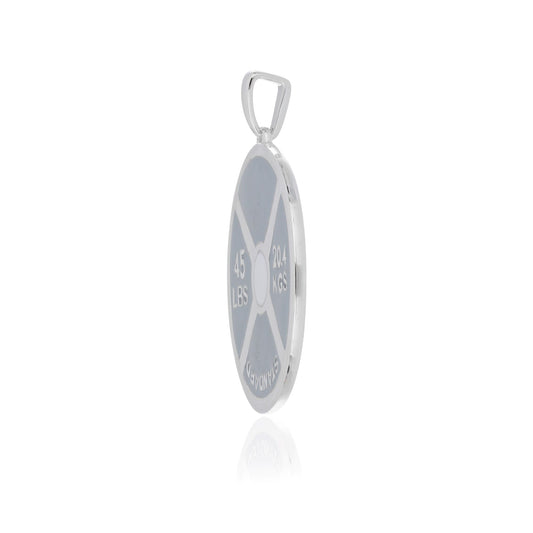 Barbell Sports Pendant – Gym/Fitness Design – Sterling Silver 925