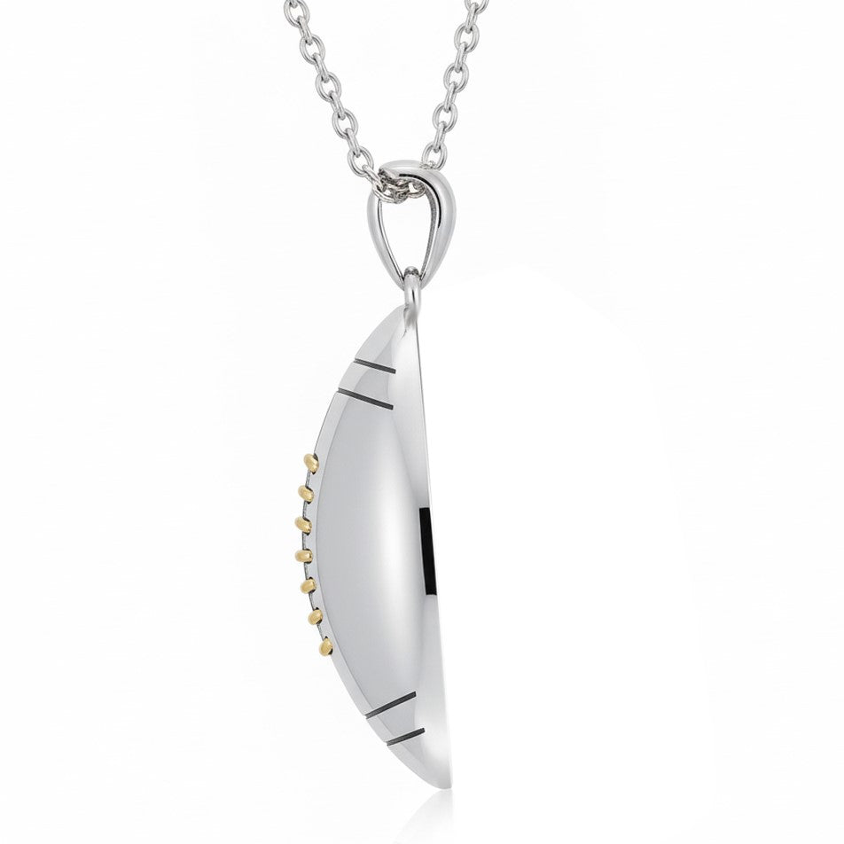 Football Pendant – Sports Football With Pen Rhodium