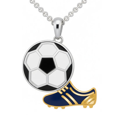 Soccer - Stylish Enamel Ball and Cleat Pendant