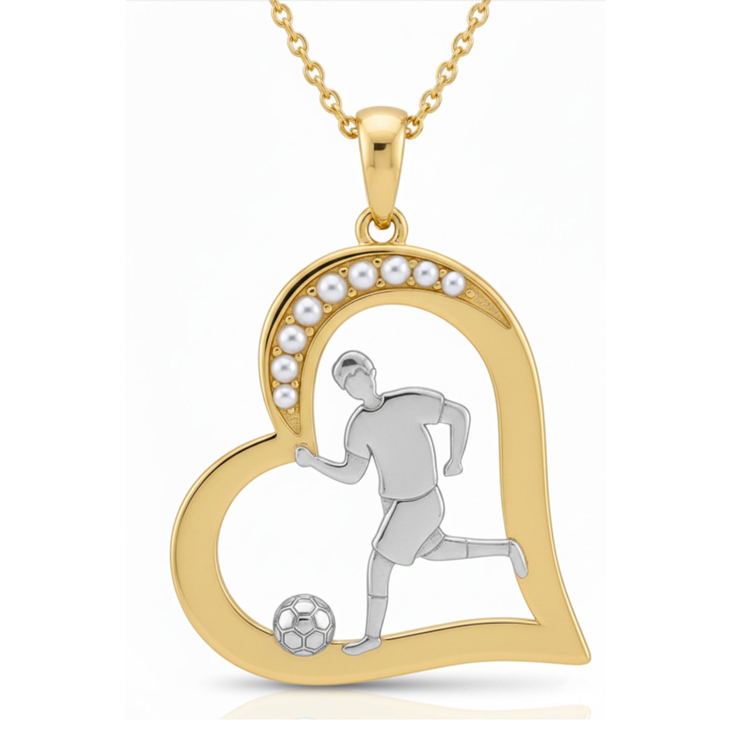 Soccer - Stylish Heart of the Game Soccer Pendant