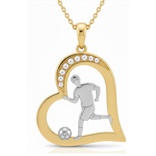 Soccer - Stylish Heart of the Game Soccer Pendant