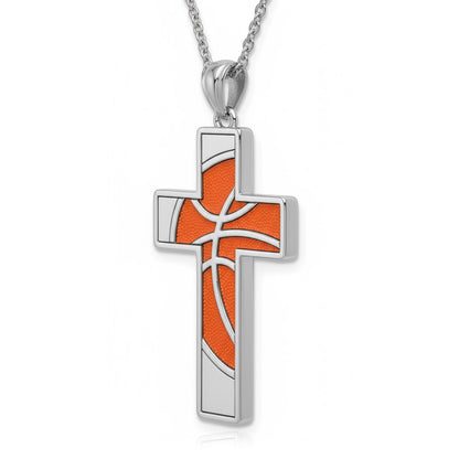 Basketball Pendant – Sports Enthusiast Cross