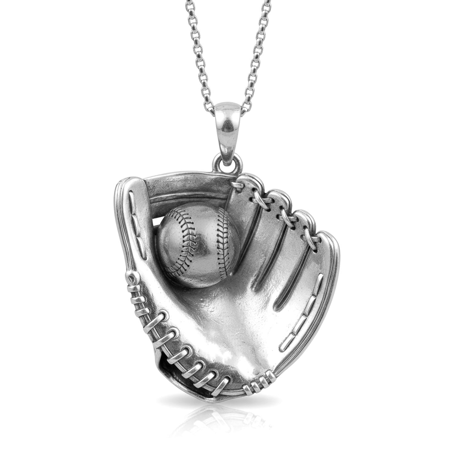 Baseball Pendant – Glove and Ball Design