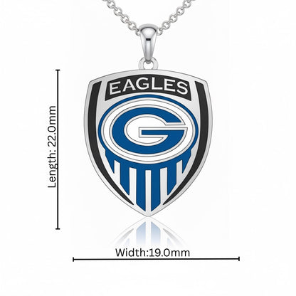 Georgetown High School Shield With Enamel Pendant (Eagles)