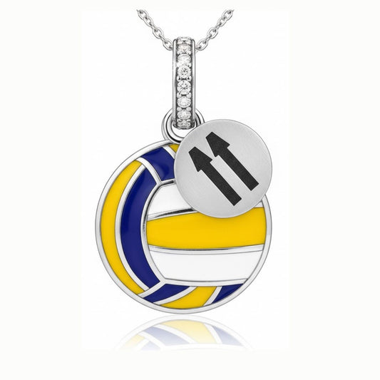 Volleyball Pendant– Ball with Number “11” Design