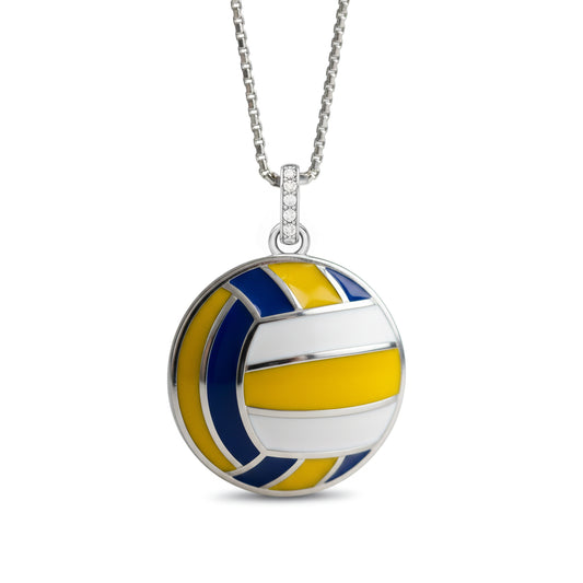 Volleyball Pendant– Ball with Zircon