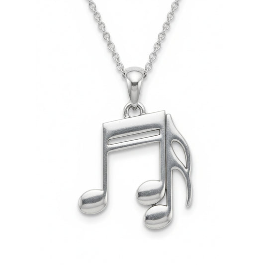 Double Music Note Symbol Pendant