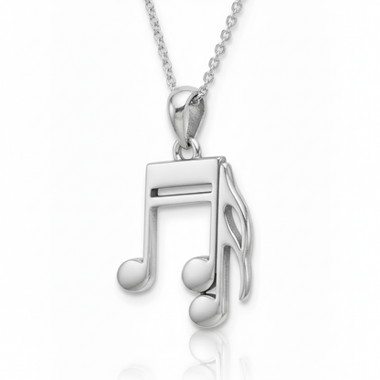 Double Music Note Symbol Pendant