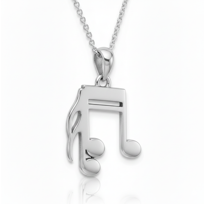Double Music Note Symbol Pendant