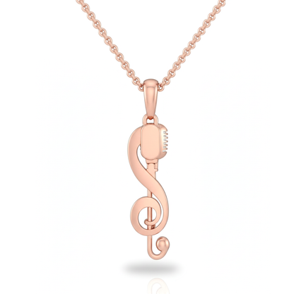 Treble Clef & Microphone Pendant