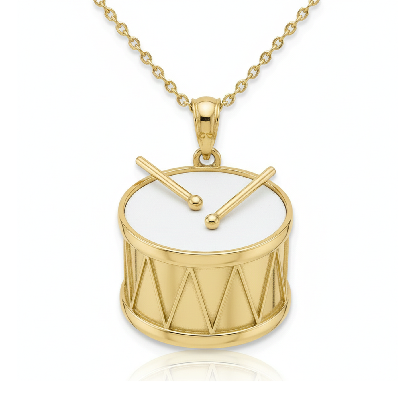 Gold Plated Drum Pendant – Music Lover Pendant