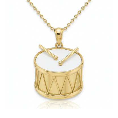 Gold Plated Drum Pendant – Music Lover Pendant