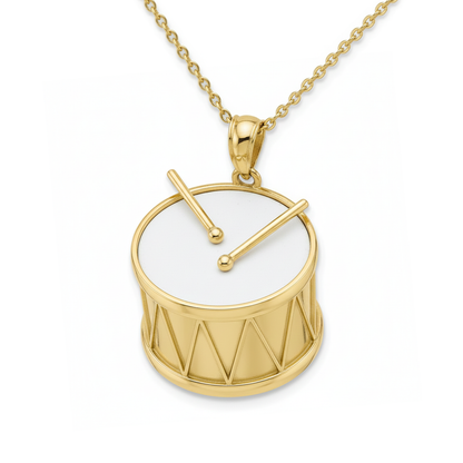 Gold Plated Drum Pendant – Music Lover Pendant