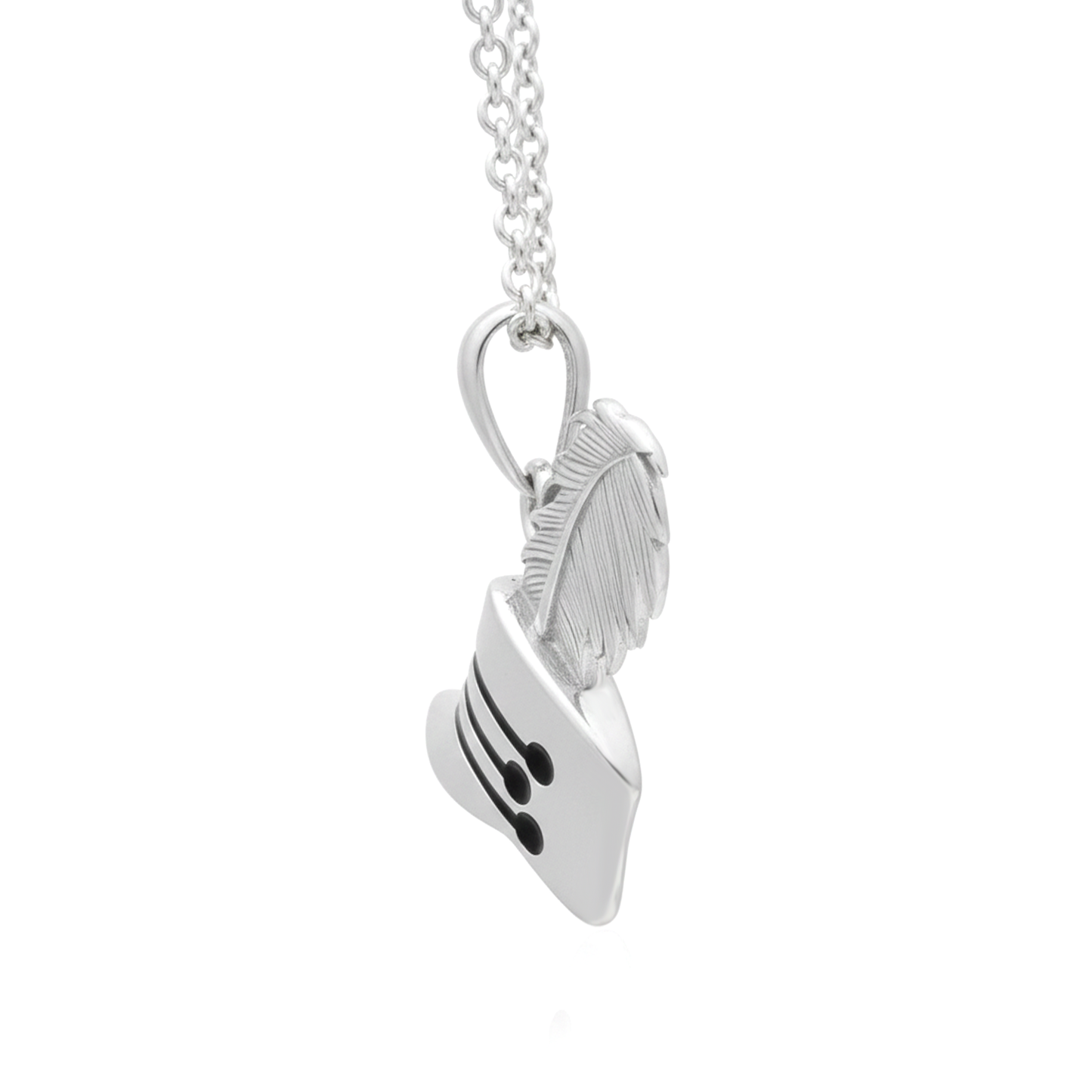Top Hat and Feather Pendant - Music Lover
