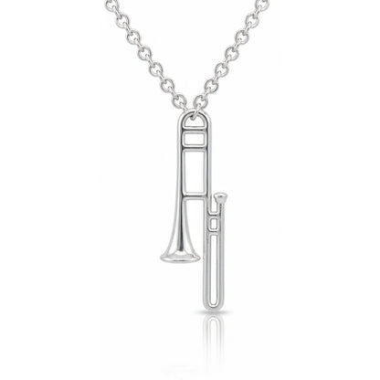 Music Instrument Trombone Pendant - Music Lover
