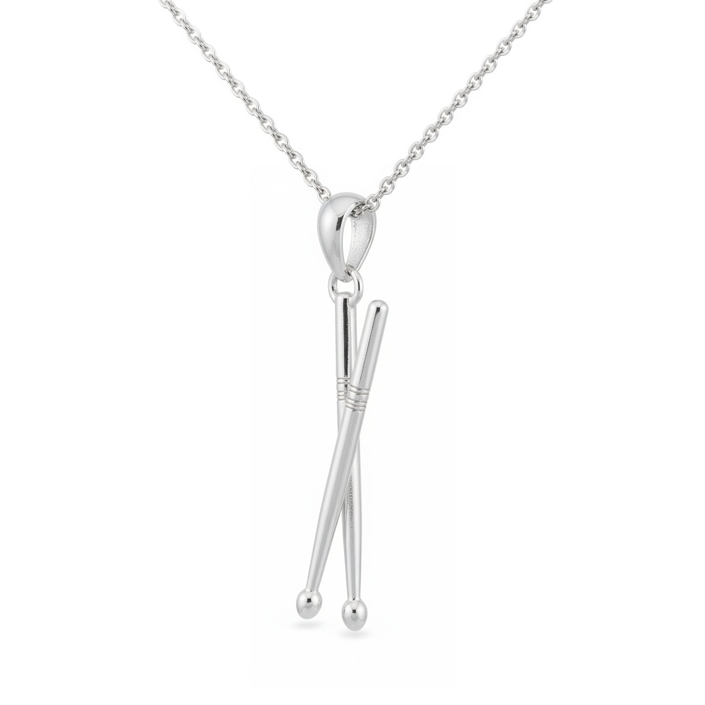 Elegant Crossed Drumsticks Pendant: Music Lovers