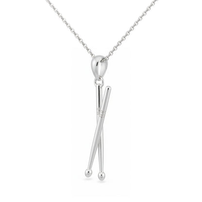 Elegant Crossed Drumsticks Pendant: Music Lovers