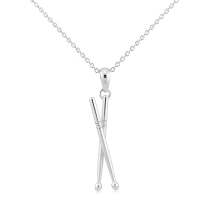 Elegant Crossed Drumsticks Pendant: Music Lovers